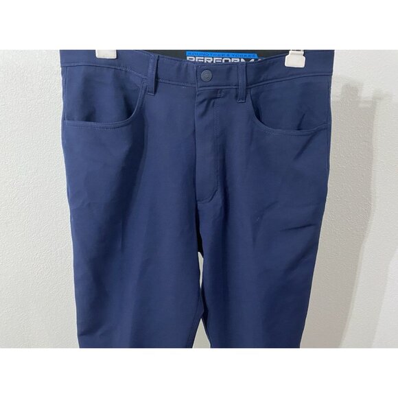 SB Performance Warm Up Jogging Pants Large Moisture Wicking Stretch Navy - Picture 2 of 10